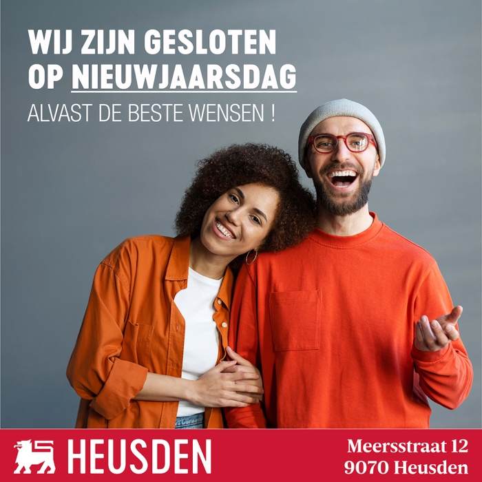 Gesloten op nieuwjaarsdag!